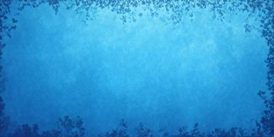 The primary subject of the image is a blue background with a pattern of leaves. The setting is a blue sky, and the visual style is a digital art or illustration. The dominant colors are blue and green, creating a calm and serene atmosphere.