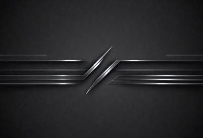The primary subject of the image is a silver logo or symbol, which is displayed against a black background. The visual style of the image is a combination of digital art and illustration, giving it a modern and sleek appearance. The colors and mood of the image are predominantly black and silver, creating a sense of sophistication and elegance.
