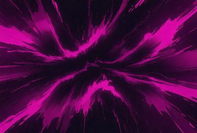 The primary subject of the image is a purple, swirling, and abstract pattern. The setting is a dark background, which contrasts with the vibrant purple color of the pattern. The visual style appears to be a combination of digital art and illustration, creating a unique and eye-catching design. The colors and mood of the image are predominantly purple, giving it a bold and striking appearance.