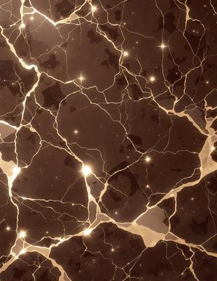 The primary subject of the image is a close-up of a marbled surface, possibly a wall or a piece of art. The setting is indoors, with the surface being the main focus of the image. The visual style appears to be a combination of a photo and a digital art, as the marbled surface has a textured and detailed appearance. The colors in the image are predominantly brown, giving the scene a warm and earthy tone.