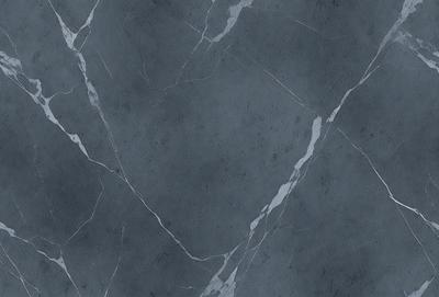 The primary subject of the image is a gray marble tile wall. The setting is a room with a gray marble tile floor. The visual style is a close-up of the marble tile wall, showcasing its texture and pattern. The colors and mood of the image are predominantly gray, giving it a calm and sophisticated atmosphere.
