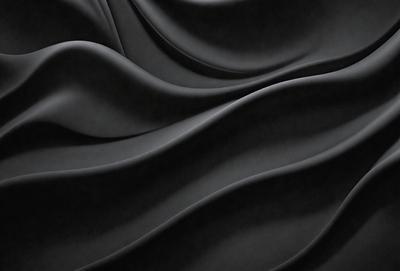 The primary subject of the image is a black fabric, which appears to be a piece of clothing or a curtain. The setting is a dark room, and the visual style is a close-up of the fabric. The colors and mood of the image are predominantly dark and moody, with the black fabric being the main focus.