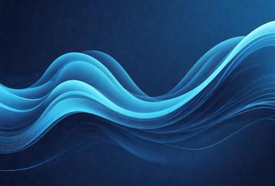The primary subject of the image is a blue wave, which is the main focus of the scene. The wave is depicted in a digital art style, giving it a modern and visually appealing appearance. The setting is a blue background, which complements the blue wave and creates a cohesive and harmonious visual effect. The overall atmosphere of the image is serene and calming, as the blue wave gently ripples across the screen.