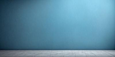 The primary subject of the image is a blue wall. The setting is a room with a blue wall, and the visual style is a photo. The dominant colors are blue and white, creating a calm and serene atmosphere.