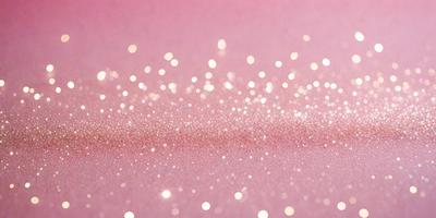 The primary subject of the image is a close-up of a pink background with a pattern of glittering, shiny, pink and white dots. The setting is a pink surface, and the visual style appears to be a photo or a digital artwork. The colors and mood of the image are predominantly pink and white, creating a warm and inviting atmosphere.