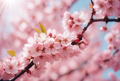 The primary subject of the image is a tree filled with pink flowers. The tree is located in a garden setting, surrounded by a beautiful environment. The visual style of the image is a photo, capturing the vibrant colors and details of the flowers. The dominant colors in the image are pink, creating a warm and inviting atmosphere.