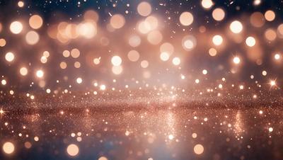 The primary subject of the image is a brightly lit, colorful, and sparkling background. The setting is a dark background, which contrasts with the brightly lit, colorful, and sparkling background. The visual style of the image is a combination of photo and digital art, creating a unique and eye-catching effect. The colors and mood of the image are vibrant and lively, with a sense of excitement and energy.