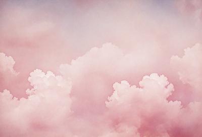 The primary subject of the image is a cloudy sky with pink clouds. The setting is a pink and white sky, which creates a serene and calming atmosphere. The visual style is a combination of photo and digital art, as the clouds are depicted in a realistic manner while the pink hue adds a touch of creativity. The colors and mood of the image are predominantly pink and white, evoking a sense of tranquility and beauty.