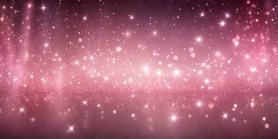 The primary subject of the image is a pink background with a pattern of white stars. The setting is a dark room, and the visual style appears to be a digital art or illustration. The dominant colors are pink and white, creating a warm and inviting atmosphere.