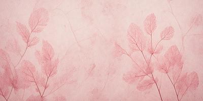 The primary subject of the image is a leaf, which is the main object, scene, or focus of the image. The leaf is displayed on a pink background, which adds a warm and vibrant atmosphere to the scene. The visual style of the image is a close-up of the leaf, showcasing its intricate details and textures. The colors and mood of the image are predominantly pink, creating a sense of warmth and freshness.