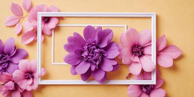 The primary subject of the image is a purple flower, which is the main focus of the scene. The flower is placed on a yellow background, creating a contrast between the two colors. The visual style of the image is a close-up of the flower, showcasing its details and texture. The dominant colors in the image are purple and yellow, giving the scene a vibrant and lively atmosphere.