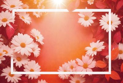 The primary subject of the image is a bouquet of white flowers, with a pink background. The flowers are scattered throughout the scene, creating a visually appealing and vibrant display. The visual style of the image is a combination of photo and digital art, giving it a unique and artistic appearance. The dominant colors in the image are white and pink, creating a warm and inviting atmosphere.