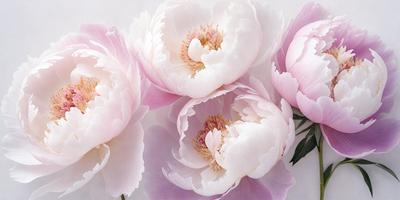 The primary subject of the image is a bouquet of white flowers, which are the main objects in the scene. The flowers are arranged in a vase, creating a visually appealing display. The setting is a white background, which provides a clean and minimalist look to the image. The visual style is a close-up of the flowers, showcasing their details and beauty. The colors and mood of the image are predominantly white, giving it a serene and elegant atmosphere.