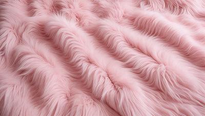 The primary subject of the image is a pink fur, which is the main object, scene, or focus of the image. The setting or background is a pink surface, which adds to the overall atmosphere. The visual style of the image is a close-up of the fur, showcasing its texture and details. The colors and mood of the image are predominantly pink, creating a warm and inviting atmosphere.