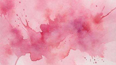 The primary subject of the image is a pink watercolor painting. The setting is a pink background, which adds to the overall mood of the painting. The visual style is a watercolor painting, which gives the artwork a unique and artistic appearance. The colors and mood of the painting are predominantly pink, creating a warm and inviting atmosphere.