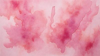 The primary subject of the image is a painting of a pink background with a red substance, possibly blood, dripping down the side. The setting appears to be a canvas or a piece of paper, and the visual style is a painting or drawing. The colors and mood of the image are predominantly pink and red, creating a dramatic and intense atmosphere.