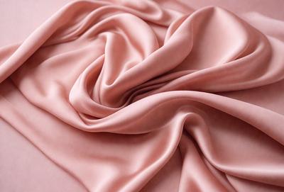 The primary subject of the image is a piece of pink fabric. The setting is a pink background, which creates a visually appealing contrast with the fabric. The visual style is a close-up of the fabric, showcasing its texture and details. The colors and mood of the image are predominantly pink, giving it a soft and feminine atmosphere.
