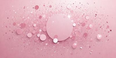 The primary subject of the image is a pink circle with a white center, surrounded by a background of pink and white dots. The visual style appears to be a digital art or illustration, with a focus on the circle and its surrounding dots. The colors and mood of the image are predominantly pink and white, creating a soft and delicate atmosphere.