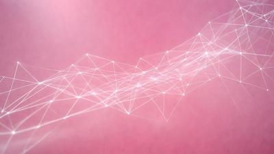 The primary subject of the image is a pattern of white lines on a pink background. The setting is a pink wall, and the visual style appears to be a digital art or illustration. The dominant colors are pink and white, creating a warm and vibrant atmosphere.
