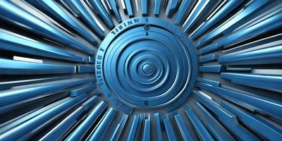 The primary subject of the image is a blue spiral pattern, which is the main object, scene, or focus of the image. The setting or background features a blue surface, which adds to the overall atmosphere. The visual style of the image is a combination of photo and digital art, creating a unique and eye-catching design. The colors and mood of the image are predominantly blue, giving it a calm and soothing appearance.