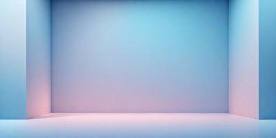 The primary subject of the image is a large, empty white wall. The setting is a room with a blue background, giving the scene a calm and serene atmosphere. The visual style is a photo, capturing the stark contrast between the white wall and the blue background. The colors and mood of the image are predominantly white and blue, creating a sense of tranquility and simplicity.