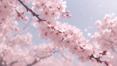 The primary subject of the image is a tree filled with pink flowers. The tree is located in a field, and the flowers are the main focus of the scene. The visual style of the image is a photo, capturing the beauty of the tree and its flowers. The colors and mood of the image are predominantly pink, creating a warm and inviting atmosphere.