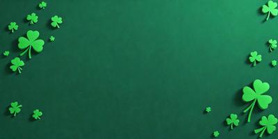 The primary subject of the image is a green background with a single green leaf floating on it. The setting is a dark, empty space, and the visual style appears to be a digital art or illustration. The colors and mood of the image are predominantly green, creating a calm and serene atmosphere.