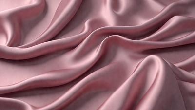 The primary subject of the image is a close-up of a pink fabric, possibly a piece of silk. The setting is a pink background, which complements the fabric's color. The visual style appears to be a photo, showcasing the fabric's texture and details. The colors and mood of the image are predominantly pink, creating a warm and inviting atmosphere.