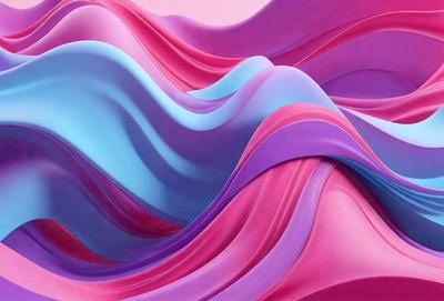 The primary subject of the image is a colorful, swirling pattern that resembles a painting or a digital artwork. The setting is a pink and purple background, which adds to the vibrant and lively atmosphere of the scene. The visual style is a combination of photo and digital art, creating a unique and eye-catching image. The dominant colors are pink and purple, which are prevalent throughout the pattern, while the swirling lines and shapes add depth and interest to the overall composition