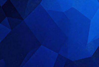 The primary subject of the image is a blue background with a pattern of triangles. The setting is a dark blue sky, and the visual style appears to be a digital art or illustration. The dominant colors are blue and black, creating a calm and serene atmosphere.