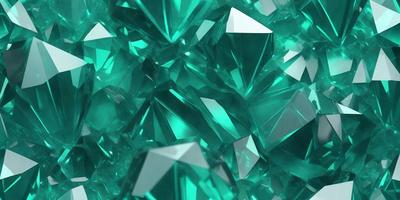 The primary subject of the image is a close-up of a large number of green crystals, possibly a pattern or a texture. The setting is a green background, which complements the vibrant color of the crystals. The visual style appears to be a combination of a photo and digital art, as the crystals are displayed in a visually appealing manner. The colors and mood of the image are predominantly green, creating a sense of freshness and natural beauty.
