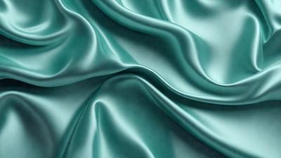The primary subject of the image is a close-up of a piece of green fabric, possibly a silk or satin material. The setting is a background of a similar green fabric, creating a visually appealing and cohesive scene. The visual style of the image is a combination of photo and digital art, as it appears to be a close-up of a fabric with a slightly blurred background. The colors and mood of the image are predominantly green, giving it a calm and serene atmosphere.