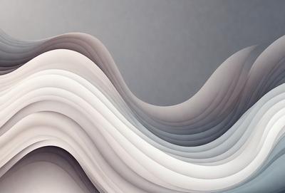 The primary subject of the image is a large stack of white paper. The setting is a gray background, which contrasts with the white paper. The visual style is a close-up of the paper, showcasing its texture and details. The colors and mood of the image are predominantly white, giving it a clean and minimalist appearance.