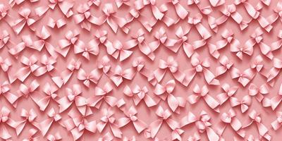 The primary subject of the image is a large number of pink bow ties arranged in a pattern. The setting is a pink background, which adds to the overall visual style. The image is a digital art or illustration, showcasing the artist's creativity and attention to detail. The dominant colors in the image are pink, which gives the scene a warm and inviting atmosphere.