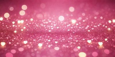 The primary subject of the image is a close-up of a pink background with a pattern of glittering, shiny, and sparkling pink dots. The setting is a pink surface, and the visual style appears to be a photo or a digital artwork. The colors and mood of the image are predominantly pink, creating a warm and inviting atmosphere.
