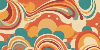 The primary subject of the image is a colorful, abstract design featuring a mix of orange, blue, and yellow colors. The setting is a patterned background, which adds to the visual style of the image. The overall atmosphere is vibrant and lively, with the colors and patterns creating a dynamic and engaging visual experience.