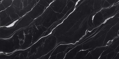 The primary subject of the image is a black and white marble pattern. The setting is a black background, and the visual style is a close-up of the marble pattern. The colors and mood of the image are predominantly black and white, creating a classic and elegant atmosphere.