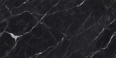 The primary subject of the image is a black marble countertop. The setting is a kitchen, with the countertop being the main focus of the scene. The visual style is a close-up of the marble countertop, showcasing its texture and pattern. The colors and mood of the image are predominantly dark, with the black marble countertop being the main source of contrast.