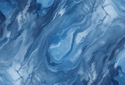 The primary subject of the image is a blue and white swirling pattern, which appears to be a painting or a digital artwork. The setting is a blue background, which complements the swirling pattern. The visual style is a mix of artistic and digital elements, creating a unique and captivating visual experience. The dominant colors are blue and white, which evoke a sense of calmness and tranquility.