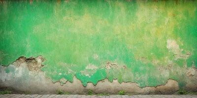 The primary subject of the image is a green wall with a mossy texture. The setting is an outdoor environment, with the wall being the main object of focus. The visual style is a photo, capturing the natural green hue and texture of the wall. The colors and mood of the image are predominantly green, creating a serene and natural atmosphere.
