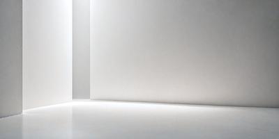 The primary subject of the image is a white wall. The setting is a room with a white wall, and the visual style is a photo. The colors and mood of the image are predominantly white, creating a clean and minimalist atmosphere.