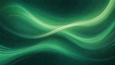 The primary subject of the image is a green, swirling, and flowing pattern. The setting is a dark background, which contrasts with the vibrant green color of the pattern. The visual style appears to be a digital art or illustration, as the pattern is intricate and detailed. The colors and mood of the image are predominantly green, creating a sense of calmness and tranquility.