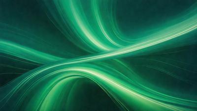 The primary subject of the image is a green, swirling, and curving pattern. The setting is a dark background, which contrasts with the vibrant green color of the pattern. The visual style appears to be a digital art or illustration, as the pattern is intricate and detailed. The colors and mood of the image are predominantly green, creating a sense of calmness and tranquility.