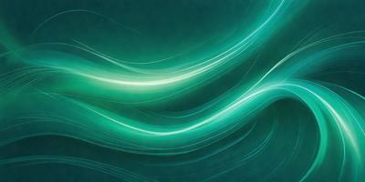 The primary subject of the image is a green, swirling, and flowing pattern. The setting is a dark blue background, which contrasts with the vibrant green swirls. The visual style appears to be a digital art or illustration, as the swirls are fluid and dynamic. The colors and mood of the image are lively and energetic, with the green swirls creating a sense of movement and flow.
