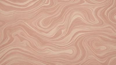 The primary subject of the image is a pink and brown marbled wallpaper with a swirling pattern. The setting is a room with the wallpaper covering the walls. The visual style is a close-up of the wallpaper, showcasing its intricate design. The colors and mood of the image are warm and inviting, with the pink and brown tones creating a cozy atmosphere.