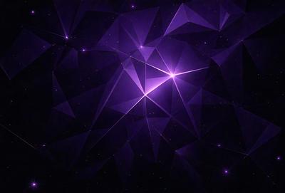 The primary subject of the image is a purple star, which is the main focus of the scene. The setting is a dark, purple background, which creates a dramatic and moody atmosphere. The visual style of the image is a combination of digital art and illustration, giving it a unique and artistic appearance. The colors and mood of the image are predominantly purple, which adds to the overall ambiance and moodiness of the scene.