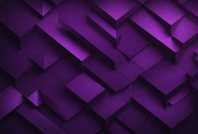 The primary subject of the image is a purple, geometric pattern. The setting is a purple wall, and the visual style is a digital art or illustration. The dominant colors are purple and gray, creating a calm and soothing atmosphere.