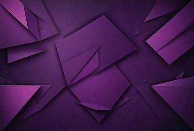 The primary subject of the image is a purple background with a pattern of triangles. The setting is a dark room, and the visual style appears to be a digital art or illustration. The dominant colors are purple and black, creating a moody and dramatic atmosphere.