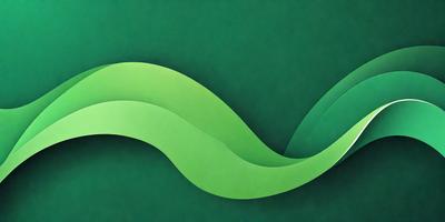 The primary subject of the image is a green, curved, and wavy design. The setting is a green background, which complements the design. The visual style is a combination of digital art and illustration, creating a unique and eye-catching pattern. The colors and mood of the image are predominantly green, giving it a fresh and lively atmosphere.
