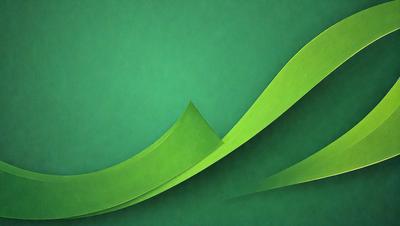The primary subject of the image is a green, curved, and wavy design. The setting is a green background, which complements the design. The visual style is a combination of digital art and illustration, creating a unique and eye-catching pattern. The colors and mood of the image are predominantly green, giving it a fresh and lively atmosphere.